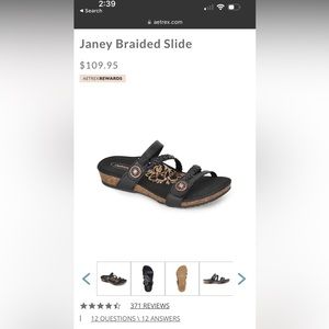 Aetrex Janey Braided Sandal NWT size 39 (8.5)